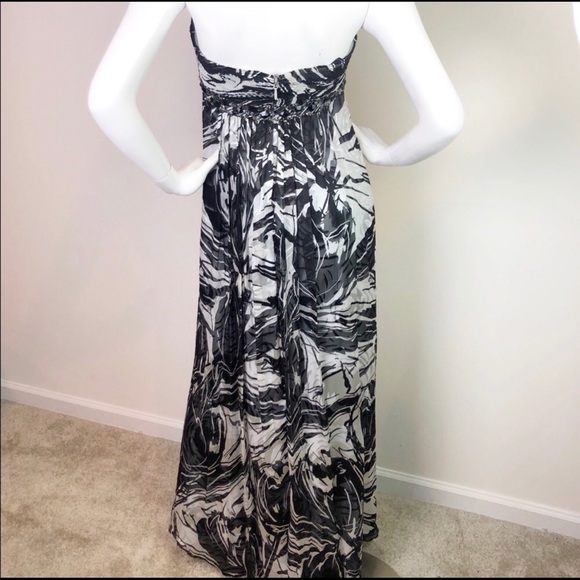 NWT BCBGMAXAZRIA black maxi strapless gown size 6 - Picture 2 of 7